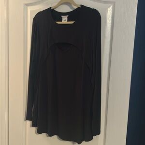 Cabi peek-a-boo black long sleeve tshirt. Size xl.